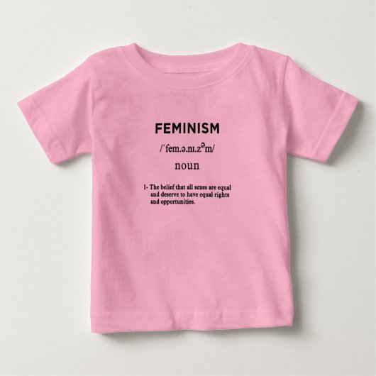 Feminismus Baby T-shirt (Vorderseite)