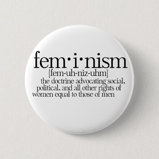 Feminismus definiert button (Vorderseite)