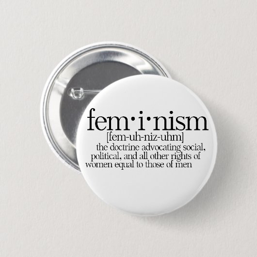 Feminismus definiert button (Vorne & Hinten)