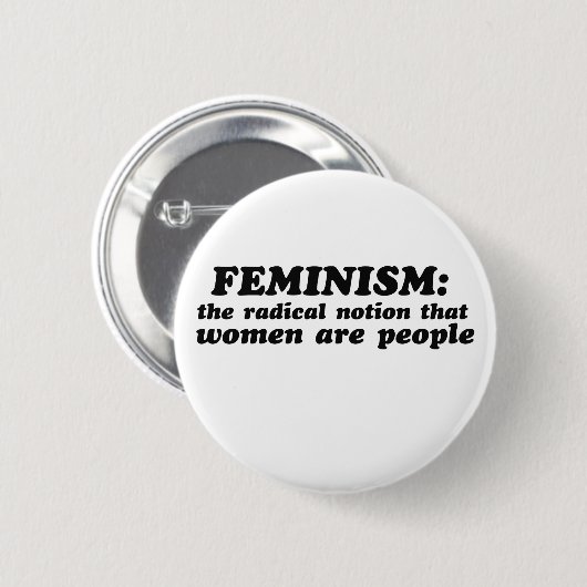 Feminismus definiert button (Vorne & Hinten)