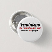 Feminismus definiert button (Vorne & Hinten)