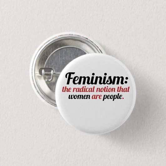 Feminismus definiert button (Vorne & Hinten)
