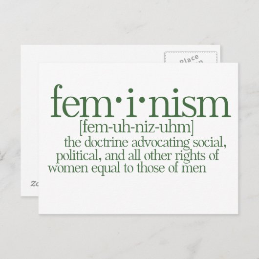 Feminismus definiert postkarte (Vorne/Hinten)