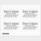 Feminismus definiert rechteckiger aufkleber (Blatt)