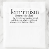 Feminismus definiert rechteckiger aufkleber (Tasche)