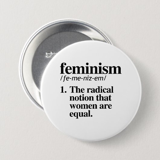 Feminismus Definition Button (Vorne & Hinten)
