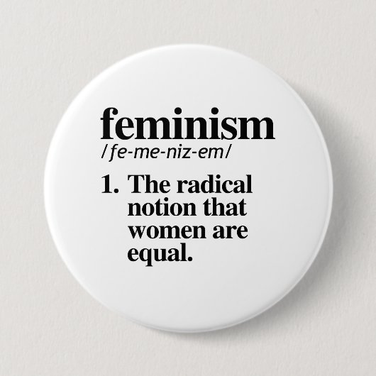 Feminismus Definition Button (Vorderseite)