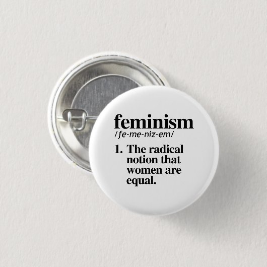 Feminismus Definition Button (Vorne & Hinten)