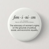 Feminismus-Definition Button (Vorderseite)