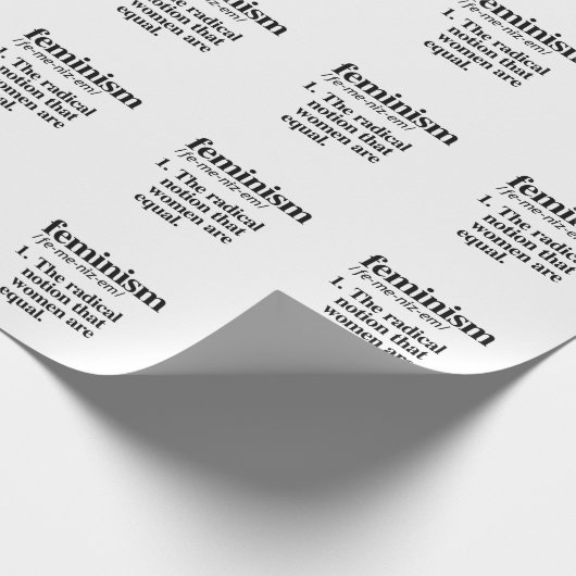 Feminismus Definition Geschenkpapier (Ecke)
