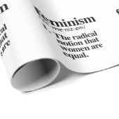 Feminismus Definition Geschenkpapier (Rolleneckpunkt)