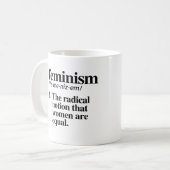Feminismus Definition Kaffeetasse (Vorderseite Links)