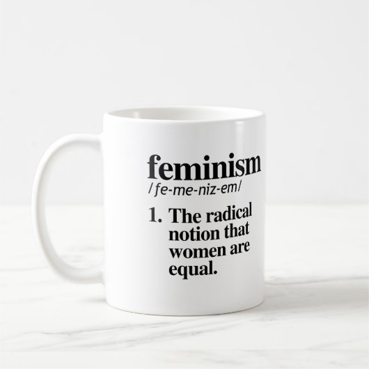 Feminismus Definition Kaffeetasse (Links)