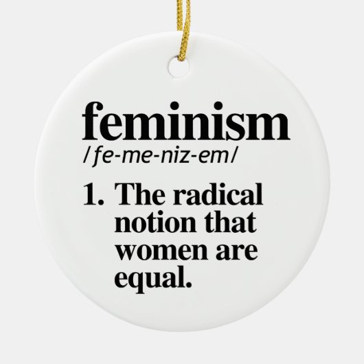 Feminismus Definition Keramik Ornament (Vorne)