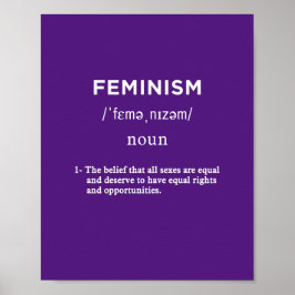 Feminismus Definition lila vertikal Poster