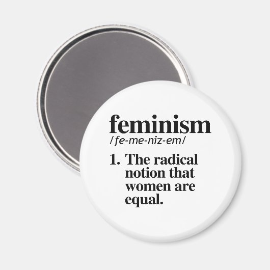 Feminismus Definition Magnet (Vorderseite/Rückseite)