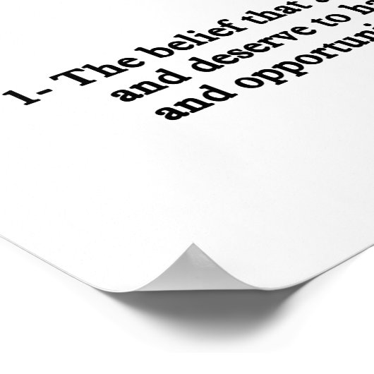 Feminismus-Definition-Quadrat Poster (Ecke)