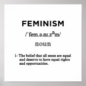Feminismus-Definition-Quadrat Poster (Vorne)