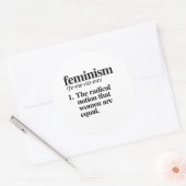Feminismus Definition Runder Aufkleber (Umschlag)