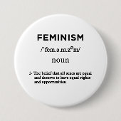 Feminismus-Definition Weißkreis Button (Vorderseite)