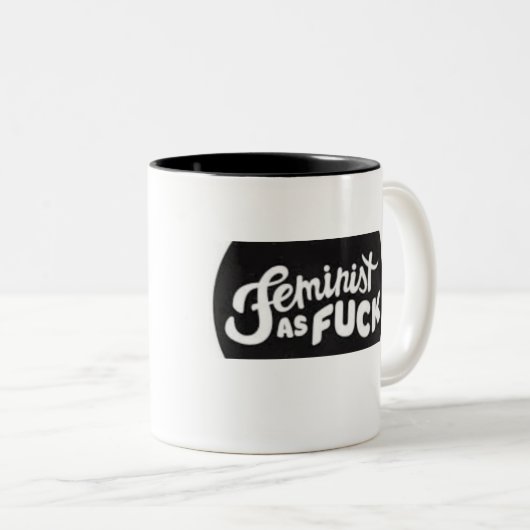 Feminismus der Liebe I Zweifarbige Tasse (VorderseiteRechts)