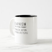 Feminismus Die radikale Vorstellung, dass Frauen M Zweifarbige Tasse (Vorderseite Links)