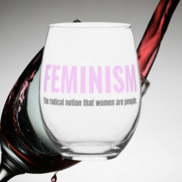 Feminismus Edelstahlglas - Bold & Brilliant Weinglas Ohne Stiel