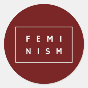 Feminismus, Feministin, Frauengeschenk für Frauen Runder Aufkleber