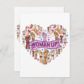 Feminismus Feministin Starke Frauenförderung Femin Begleitkarte (Vorne/Hinten)