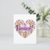 Feminismus Feministin Starke Frauenförderung Femin Begleitkarte (Stehend Vorderseite)