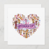 Feminismus Feministin Starke Frauenförderung Femin Einladung (Vorne/Hinten)