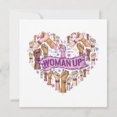 Feminismus Feministin Starke Frauenförderung Femin Einladung (Rückseite)