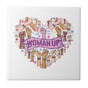 Feminismus Feministin Starke Frauenförderung Femin Fliese