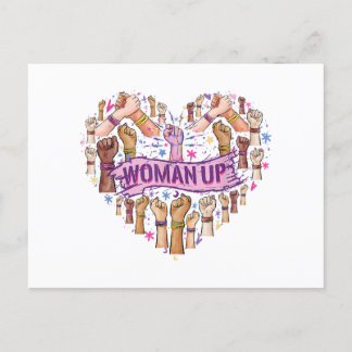 Feminismus Feministin Starke Frauenförderung Femin Postkarte