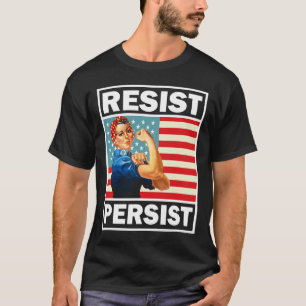 Feminismus Frauengeschenke Resist Persist T-Shirt