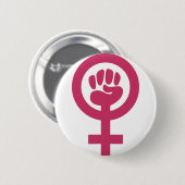 Feminismus für den Gewinn Button (Vorne & Hinten)