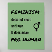 Feminismus für den Menschen inspirierend Zitat Poster (Vorne)