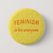 Feminismus für jeden hellgelb button (Vorderseite)