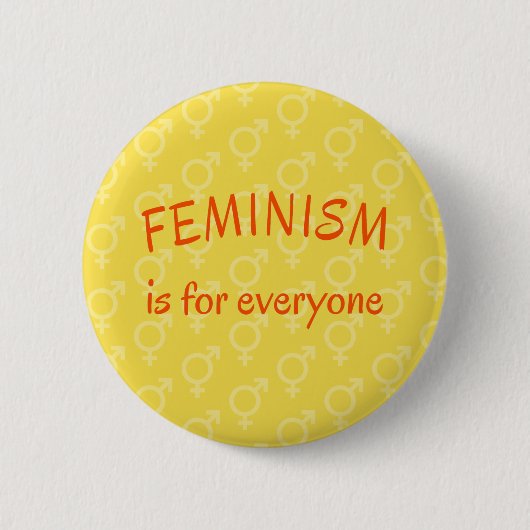 Feminismus für jeden hellgelb button (Vorderseite)