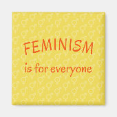 Feminismus für jeden hellgelb magnet (Vorne)