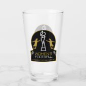 Feminismus Fußball Sport Glas (Rückseite)