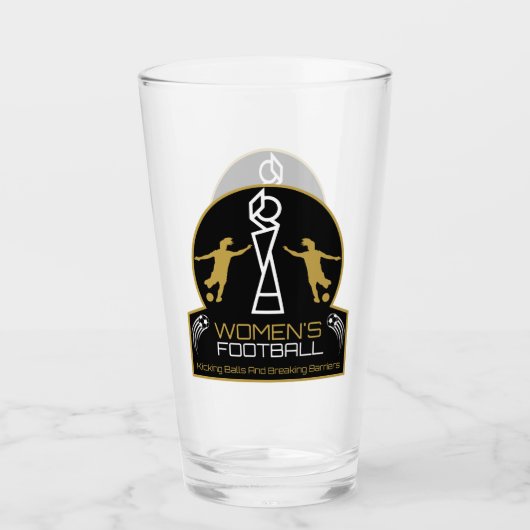 Feminismus Fußball Sport Glas (Vorderseite)