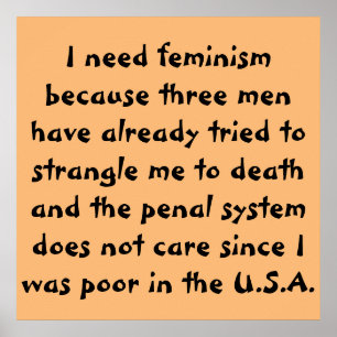 Feminismus - Gewalt gegen Frauen - Geschenk des Po Poster