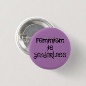Feminismus ist genderlos button (Vorne & Hinten)