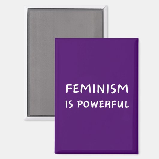 Feminismus ist mächtig magnet (Vorderseite/Rückseite)