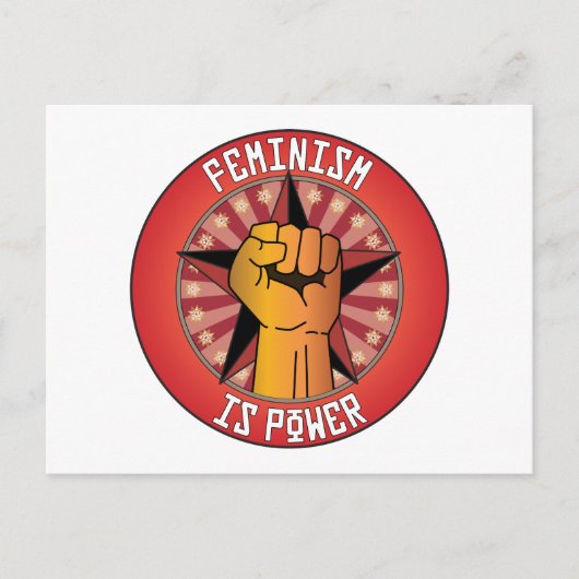 Feminismus ist Power Postkarte (Vorderseite)