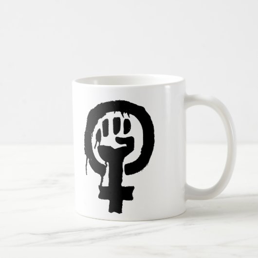 Feminismus-Logo-Symbol-Tasse Kaffeetasse (Rechts)