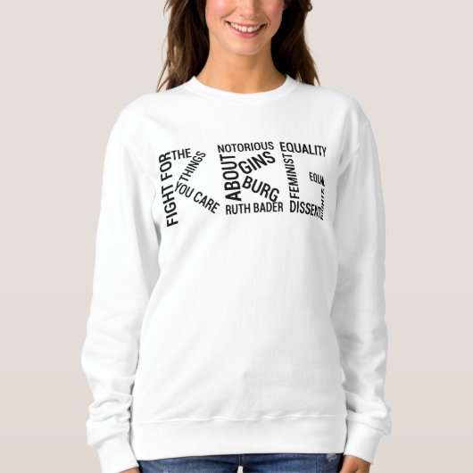 Feminismus, Notorious RBG, Ruth Bader Ginsburg, RG Sweatshirt (Vorderseite)
