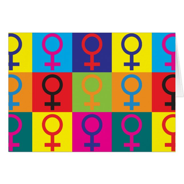 Feminismus-Pop-Kunst (Vorderseite (Horizontal))