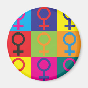 Feminismus-Pop-Kunst Magnet